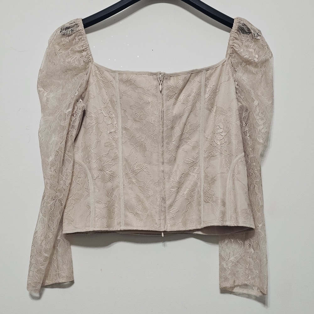 Chelsea & Violet Women's Top Blouse Size 10 Fits Medium Sweetheart Neckline New - Picture 7 of 9